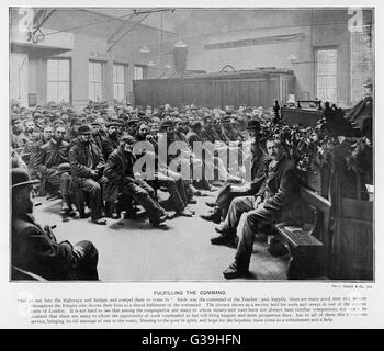 London Obdachlose Mission 1895 Stockfoto