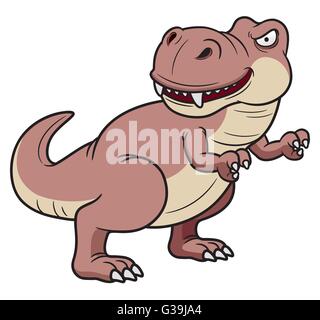 Vektor-Illustration Comic Dinosaurier Stock Vektor
