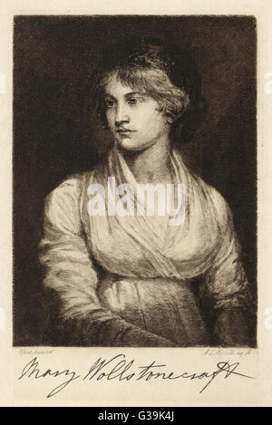 MARY WOLLSTONECRAFT GODWIN Schriftsteller, Ehefrau von William Godwin, Mutter von Mary Shelley Date: 1759-1797 Stockfoto