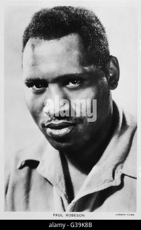 PAUL BUSTILL ROBESON, US-amerikanischer Schauspieler und Sänger Datum: 1898-1976 Stockfoto