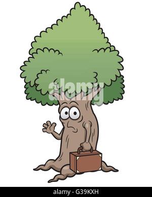 Vektor-Illustration von Cartoon-Baum Stock Vektor