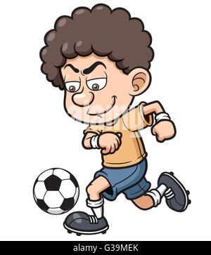 Vector Illustration Fußball Spieler cartoon Stock Vektor