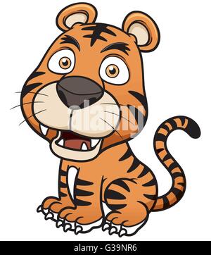 Vektor-Illustration von Tiger cartoon Stock Vektor