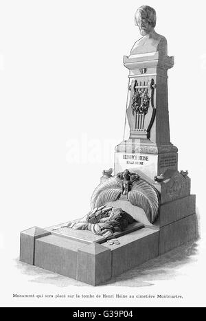 HEINRICH HEINE/MONTMARTRE Stockfoto