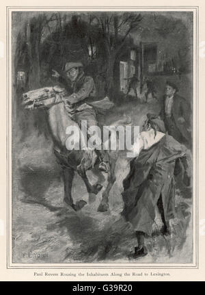 PAUL REVERE REITET Stockfoto