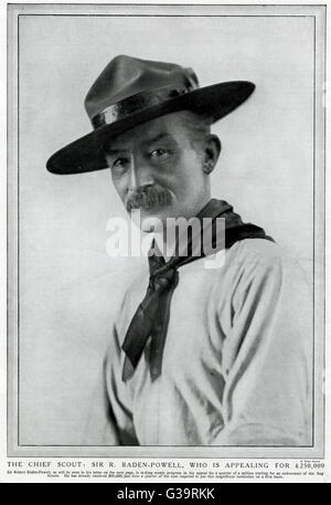 Herr ROBERT STEPHENSON SMYTH Baden-Powell englischen Offizier und Gründer der Pfadfinder-Bewegung-Datum: 1857-1941 Stockfoto