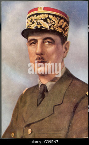 CHARLES DE GAULLE (1890-1970), französischer Soldat, General und Staatsmann, dargestellt als Präsident du Comite National Stockfoto