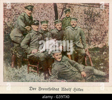 ADOLF HITLER als Soldat im ersten Weltkrieg 1914-18 Datum: 1889-1945 Stockfoto