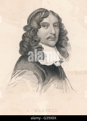 ANDREW MARVELL, englischer Dichter und MP Datum: 1621-1678 Stockfoto