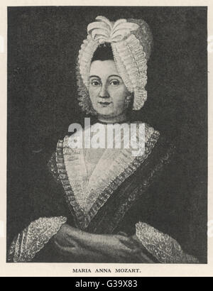 MARIA ANNA MOZART/MUTTER Stockfoto