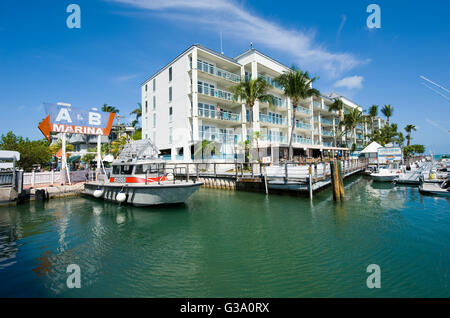 KEY WEST, FLORIDA, USA - 2. Mai 2016: Boote in den Hafen von Key West in Florida Stockfoto