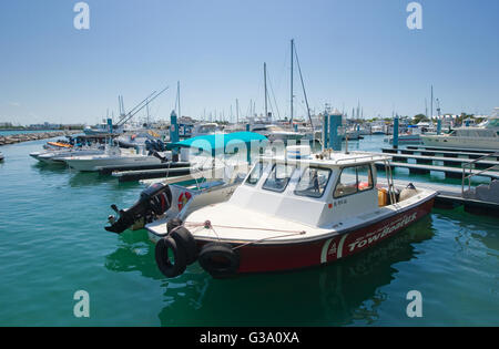 KEY WEST, FLORIDA, USA - 2. Mai 2016: Boote in den Hafen von Key West in Florida Stockfoto