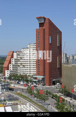 Stratford ein. Ein neuer Block von Studios und Apartments für studentisches Wohnen neben der Londoner Olympic Park in Stratford Stockfoto