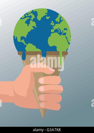 Globale Erwärmung design Stock Vektor