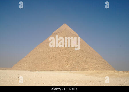 Pyramide des Chephren (Chephren), Pyramiden von Gizeh, Ägypten Stockfoto