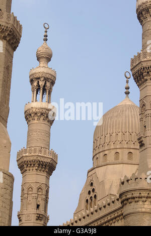 Der Ar-Rifai Moschee (links: Minarett des Sultan Hassan Complex), Cairo Stockfoto