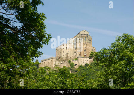 Europa, Italien, Piemont Avigliana - Sacra di San Michele Abtei des Val Susa. Stockfoto