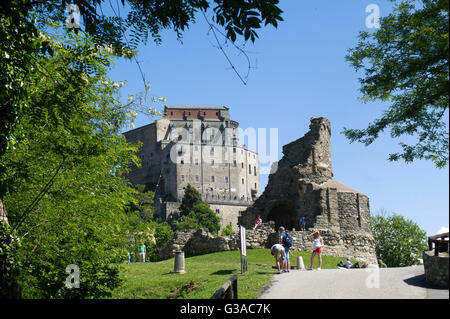 Europa, Italien, Piemont Avigliana - Sacra di San Michele Abtei des Val Susa. Stockfoto