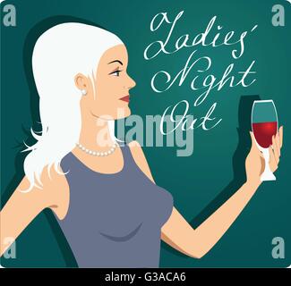 Ladies' Night Out Einladung Abbildung Stock Vektor