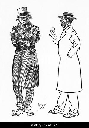 Der prahlende Schauspieler erhebt Anspruch auf Schauspielerei bei Sir Henry Irving Stockfoto