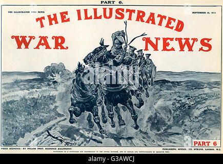 Illustrierte war News Titelseite, Artillerie Stockfoto