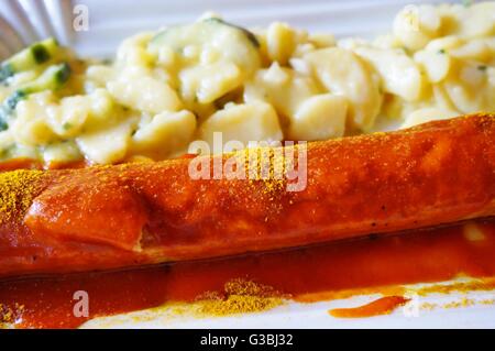 Eine Curry-Wurst-Wurst in Berlin Stockfoto