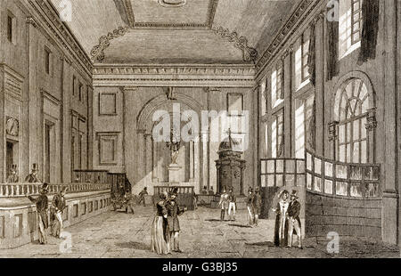 Die Bank of England, London, 19. Jahrhundert Stockfoto