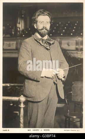 SIR HENRY JOSEPH WOOD, britischer Dirigent und Komponist, Promenadenkonzerte Datum zugeordnet: 1869-1944 Stockfoto