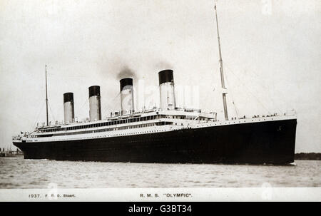 RMS Olympic, Kreuzfahrt-Schiff der White Star Line, hier ...