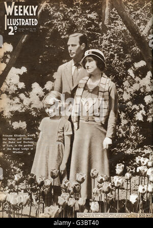 Herzog und Herzogin von York und ihre Tochter Elizabeth Stockfoto