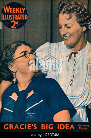 Gracie Fields, englische Sängerin und Schauspielerin, und ihre Mutter Stockfoto