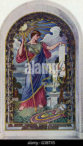 Kongressbibliothek - das Mosaik Minerva - Minerva des Friedens Stockfoto