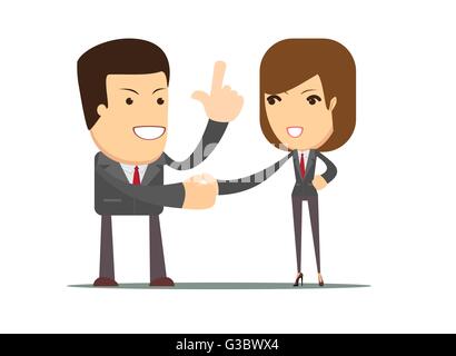 Handschlag von Geschäftspartnern oder Mitarbeitern Stock Vektor