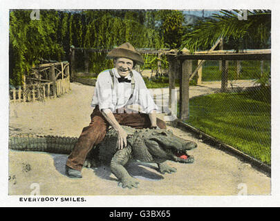 Souvenirbroschüre, California Alligator Farm, USA Stockfoto