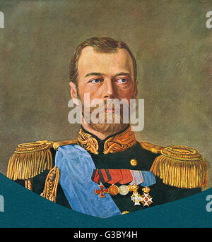 Tsar Nicholas II (Nikolay Alexandrovich Romanov, 1868-1918), der letzte Kaiser von Russland. Stockfoto