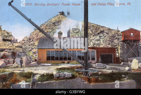 Granitkraftwerk, Barre, Vermont, USA Stockfoto