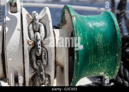 Schönes Bild von einem Teil eines Schiffes Stockfoto