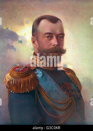 Tsar Nicholas II (Nikolay Alexandrovich Romanov, 1868-1918), der letzte Kaiser von Russland. Stockfoto