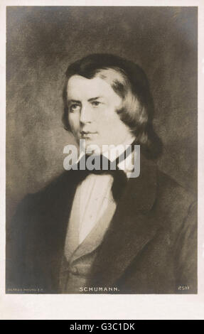 Robert Schumann (1810-1856) - deutscher Komponist und Musikkritiker.     Datum: ca. 1850 Stockfoto