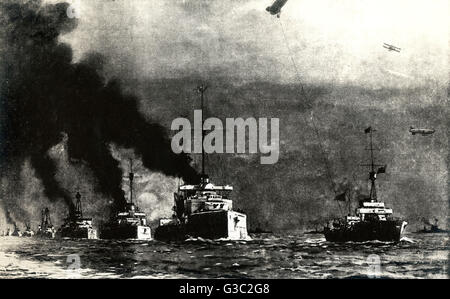 WW1 Uhr – Segeltörn der deutschen Flotte nach Scapa Flow, Schottland, Großbritannien Stockfoto