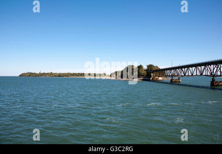 Brücke nach Long Island Boston Harbor und Inseln eine Fläche von Massachusetts Bay Boston Massachusetts, USA Stockfoto