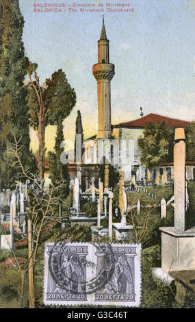 Thessaloniki, Griechenland - Mevlevidon (Mevlevi Dervish) Friedhof Stockfoto