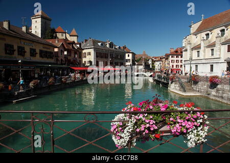 Annecy, eine alpine Stadt im Südosten Frankreichs Stockfoto