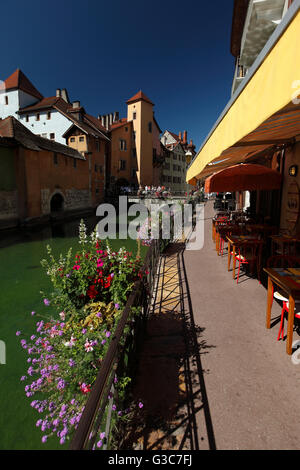 Annecy, eine alpine Stadt im Südosten Frankreichs Stockfoto