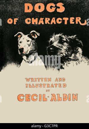 Cover-Design von Cecil Aldin, Dogs of Character Stockfoto