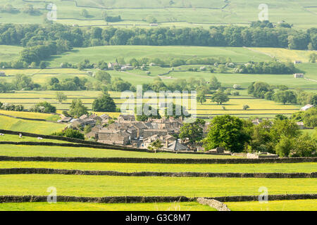 Askrigg Dorf in Wensleydale, The Yorkshire Dales England, Juni 2016 Stockfoto