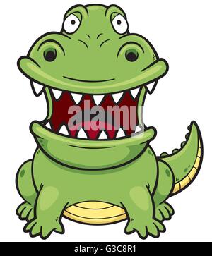 Vektor-Illustration von Cartoon-Krokodil Stock Vektor
