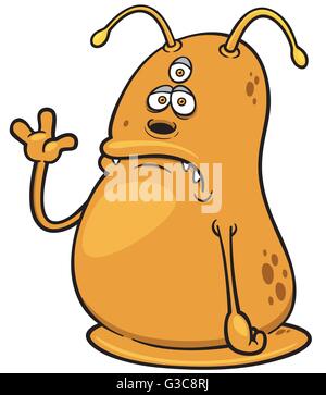 Vektor-Illustration von Alien-cartoon Stock Vektor