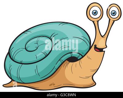 Vektor-Illustration der Schnecke cartoon Stock Vektor