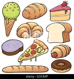 Vektor-Illustration von Bäckerei-set Stock Vektor